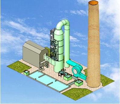 玻璃鋼脫硫塔設計圖